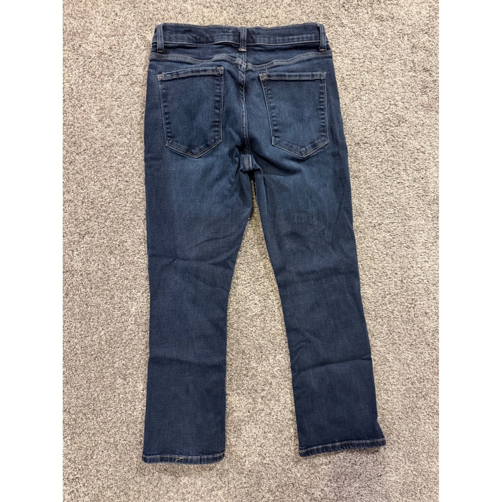 Banana Republic Jeans Women 27 Blue Mid-Rise Crop Flare Premium Denim Stretch - Picture 2 of 10